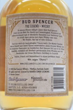 Bud Spencer The Legend Blended Malt Whisky Mild 8 Bud Spencer The Legend Blended Malt Whisky Mild -Feine Spirituosen DSC00467
