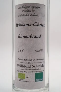 Bio Williams-Christ Birnenbrand 4 Bio Williams-Christ Birnenbrand -Feine Spirituosen dsc00671