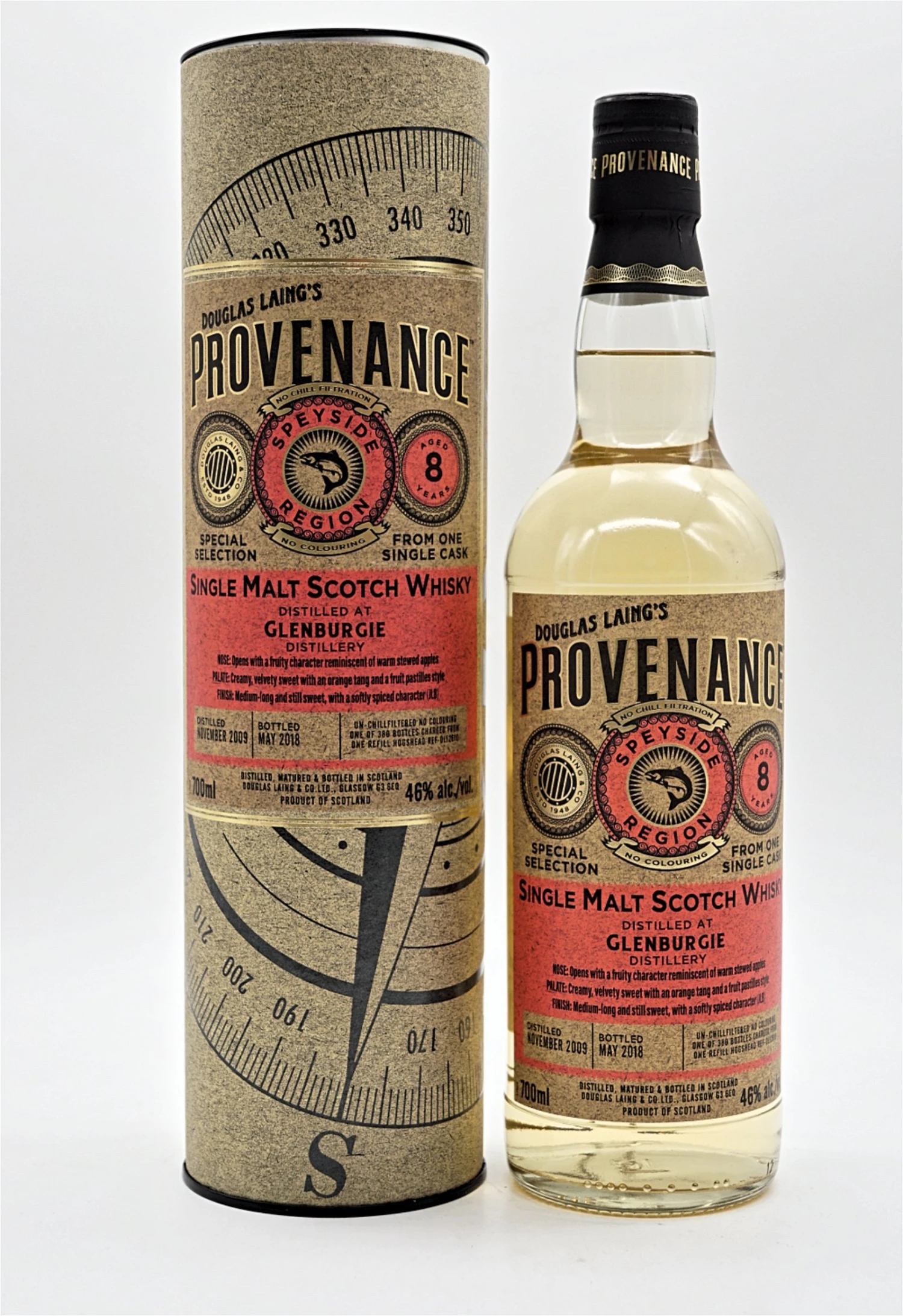 Glenburgie Distillery 8 Jahre 2009/2018 380 Fl. Single Cask Single Malt Scotch Whisky 1 Glenburgie Distillery 8 Jahre 2009/2018 380 Fl. Single Cask Single Malt Scotch Whisky