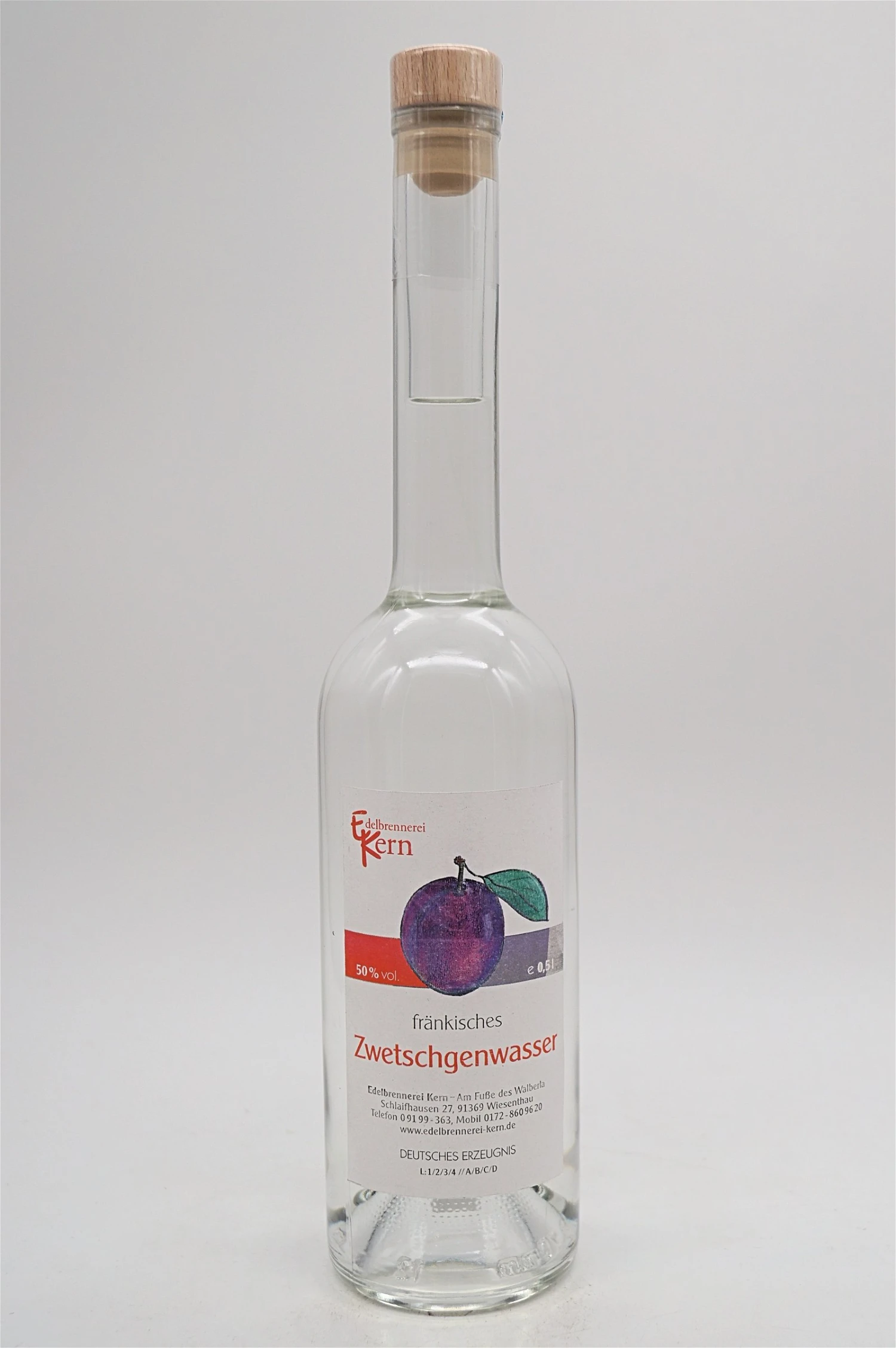 Fränkisches Zwetschgenwasser 50% 1 Fränkisches Zwetschgenwasser 50%