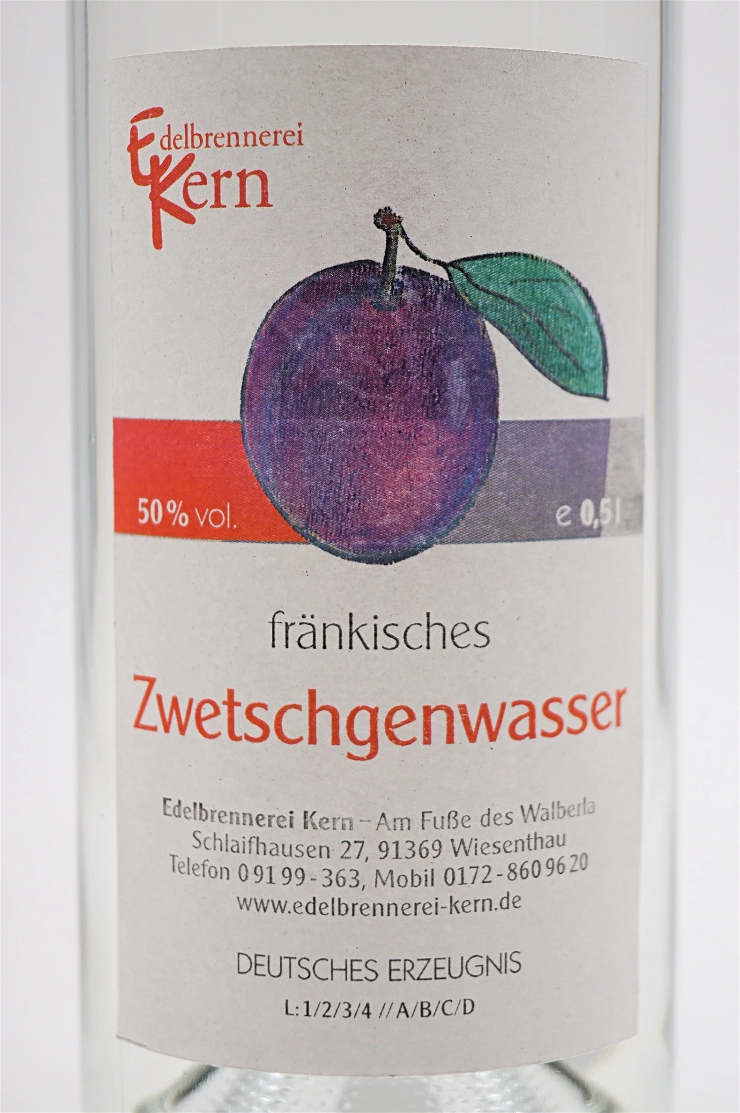 Fränkisches Zwetschgenwasser 50% 2 Fränkisches Zwetschgenwasser 50% – Bild 2