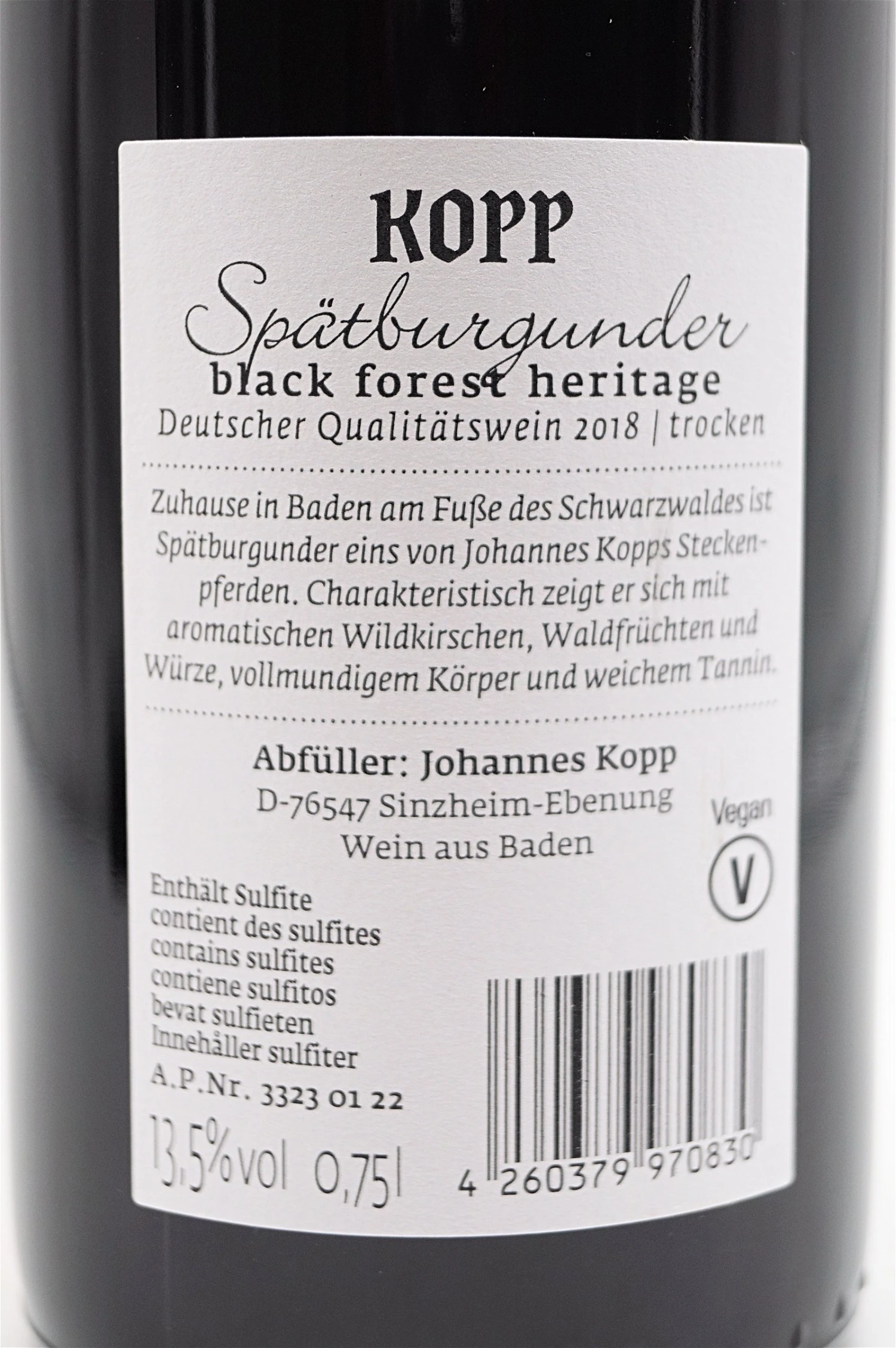 Spätburgunder Black Forest Heritage 2018 6 X Fl. Sparset 5 Spätburgunder Black Forest Heritage 2018 6 X Fl. Sparset – Bild 5