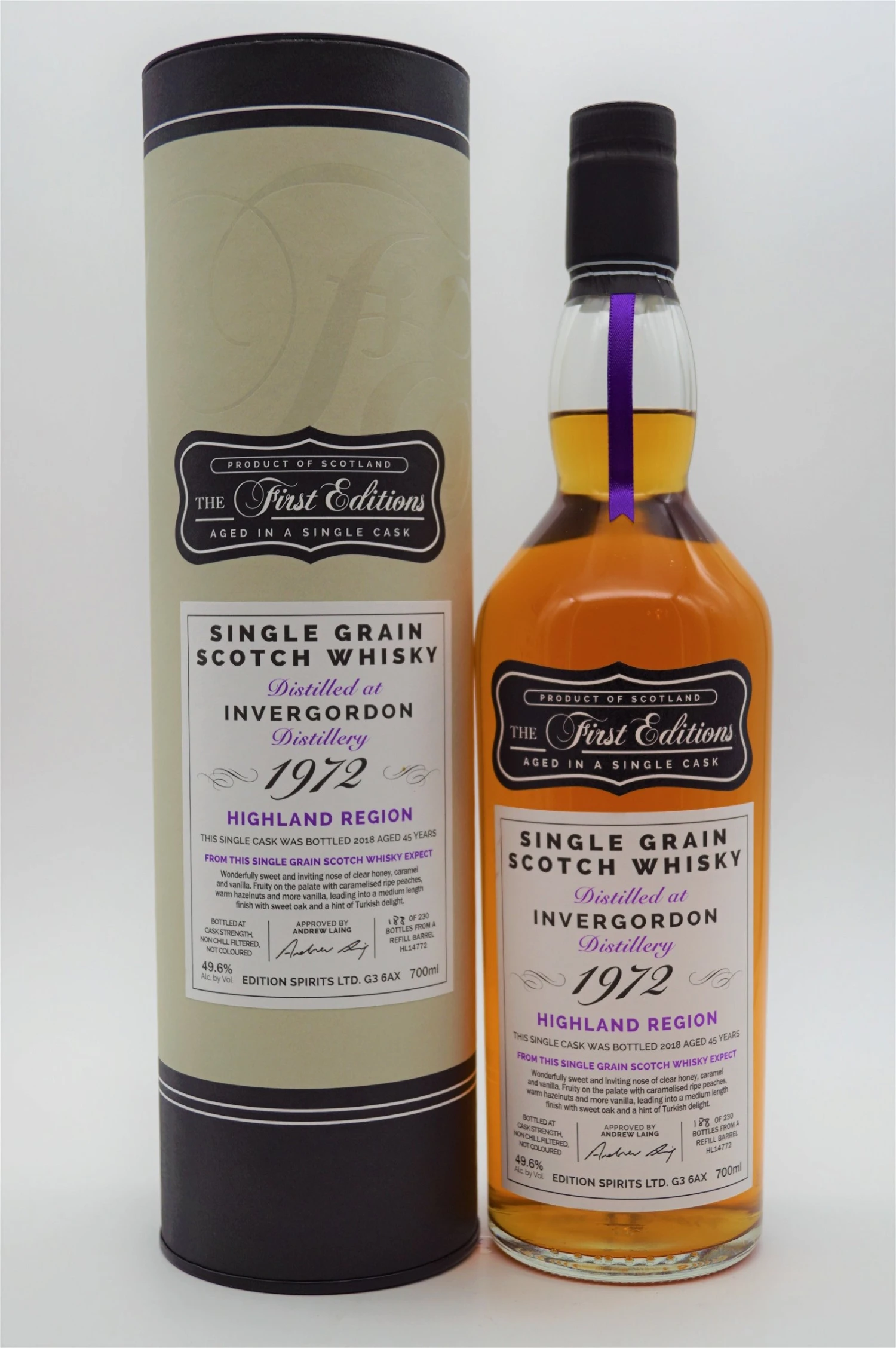 Invergordon 45 Jahre 1972/2018 230Fl. Single Grain Whisky 1 Invergordon 45 Jahre 1972/2018 230Fl. Single Grain Whisky