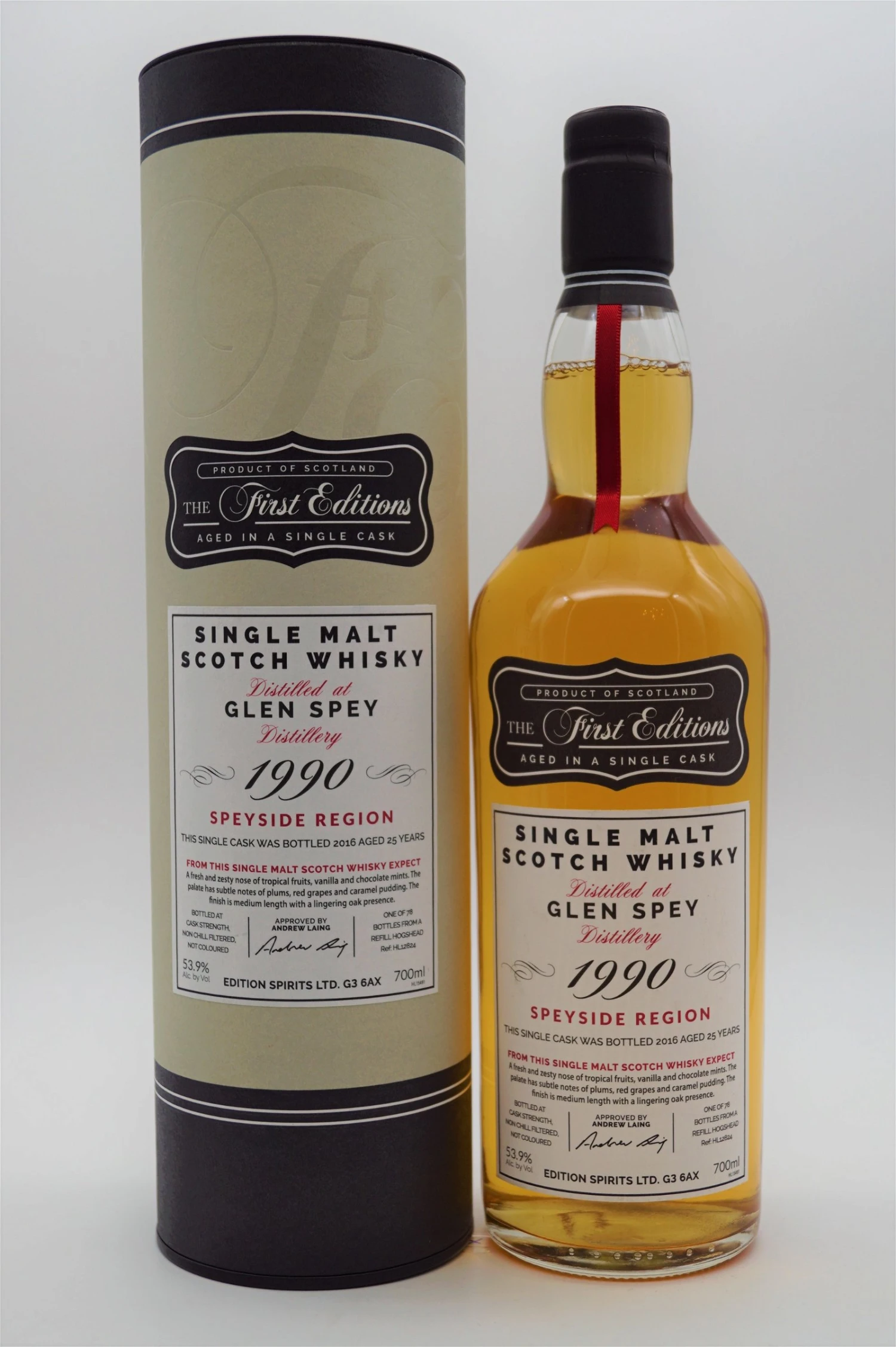 Glen Spey 25 Jahre 1990/2016 78 Fl. Single Malt Whisky 1 Glen Spey 25 Jahre 1990/2016 78 Fl. Single Malt Whisky