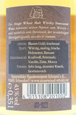 Stonewood WOAZ Bavarian Single Malt Whisky 7 Jahre 10 Stonewood WOAZ Bavarian Single Malt Whisky 7 Jahre -Feine Spirituosen dsc08428