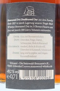 Stonewood Drà Doublewood One Single Malt Whisky 8 Jahre -Feine Spirituosen dsc08434