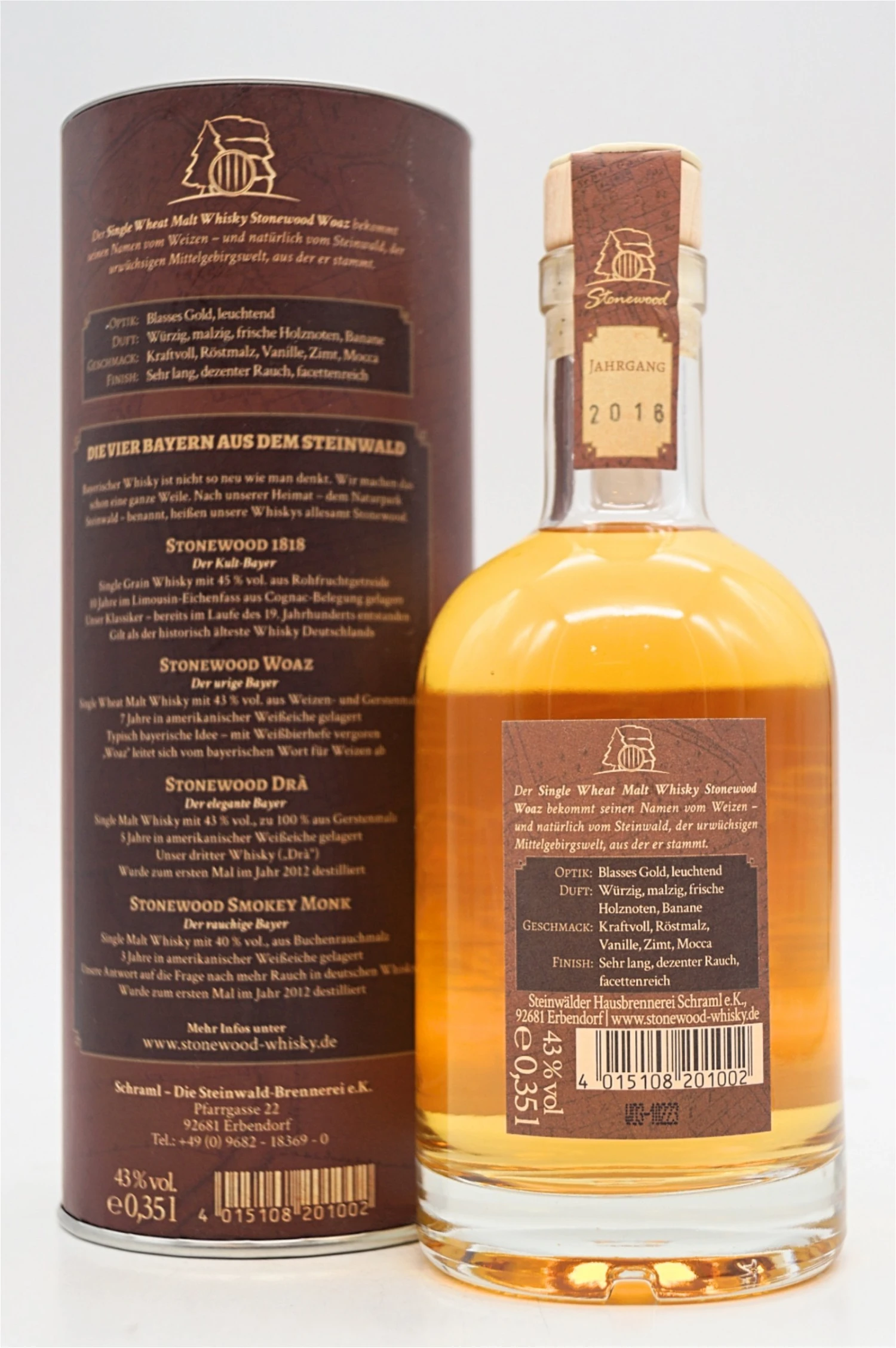 Stonewood WOAZ Bavarian Single Malt Whisky 7 Jahre 2 Stonewood WOAZ Bavarian Single Malt Whisky 7 Jahre – Bild 2