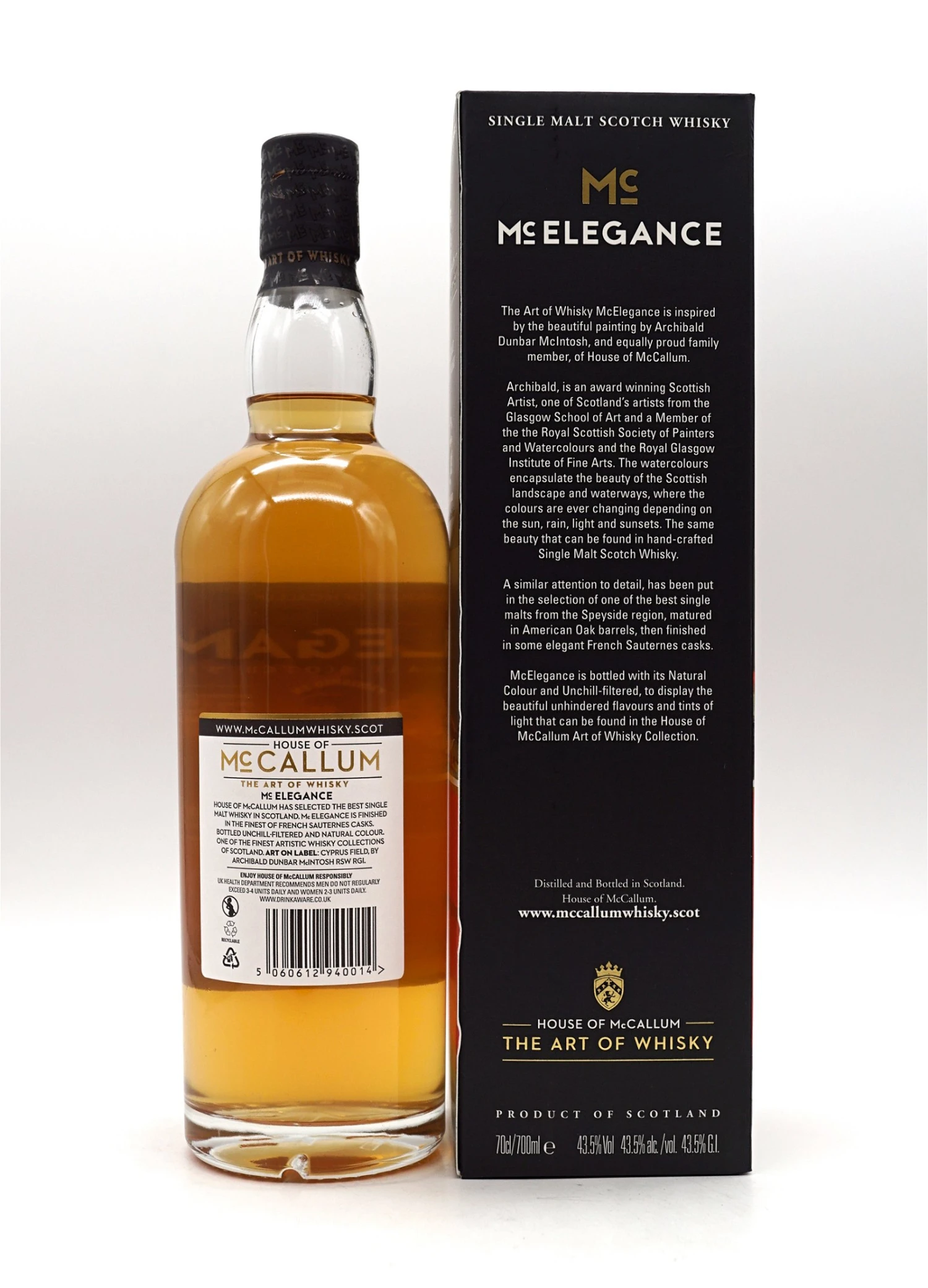 Mc Elegance Single Malt Scotch Whisky 2 Mc Elegance Single Malt Scotch Whisky – Bild 2